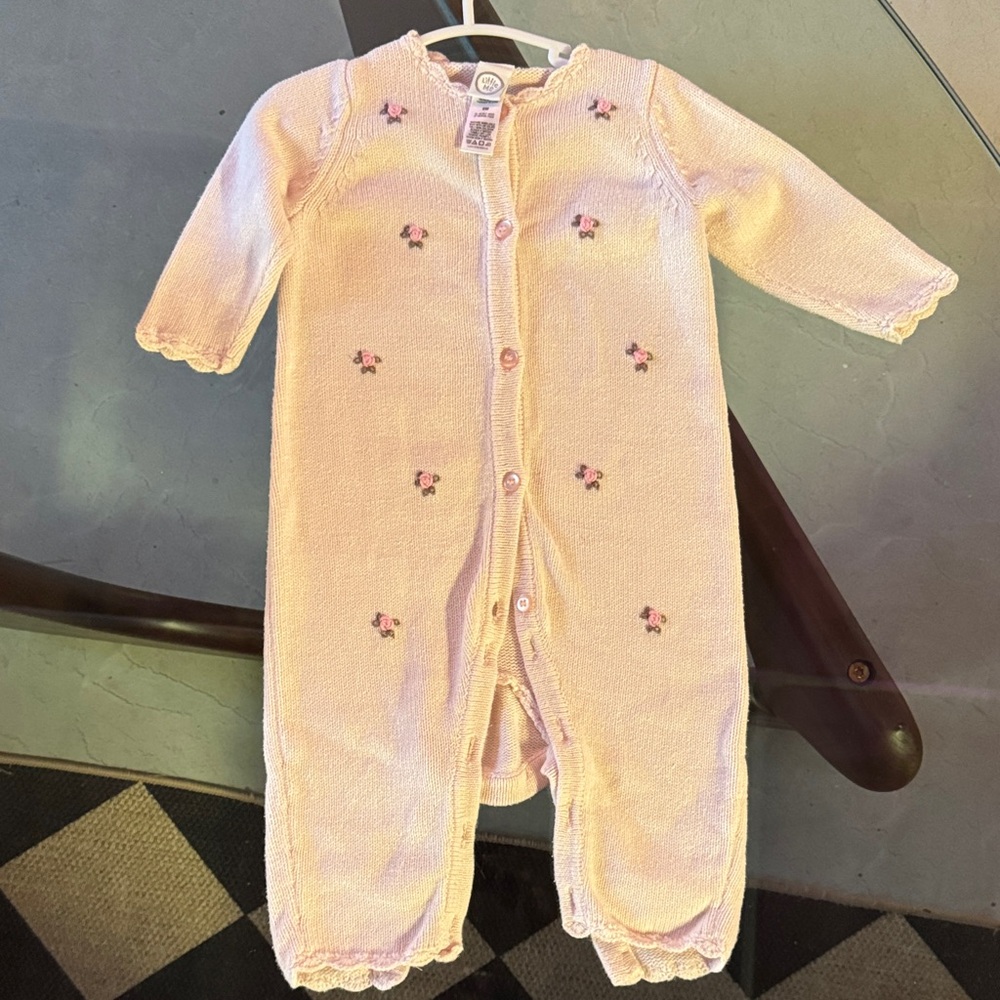 Little Me Pink Floral Bodysuit